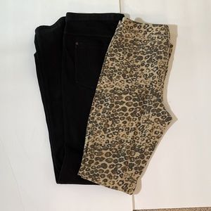 HUE Legging Set (1 Skinny, 1 Bootcut) Size Small *